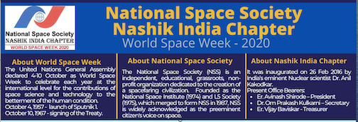 NSS India World Space Week In Progress!